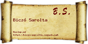 Biczó Sarolta névjegykártya