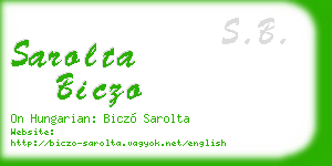 sarolta biczo business card